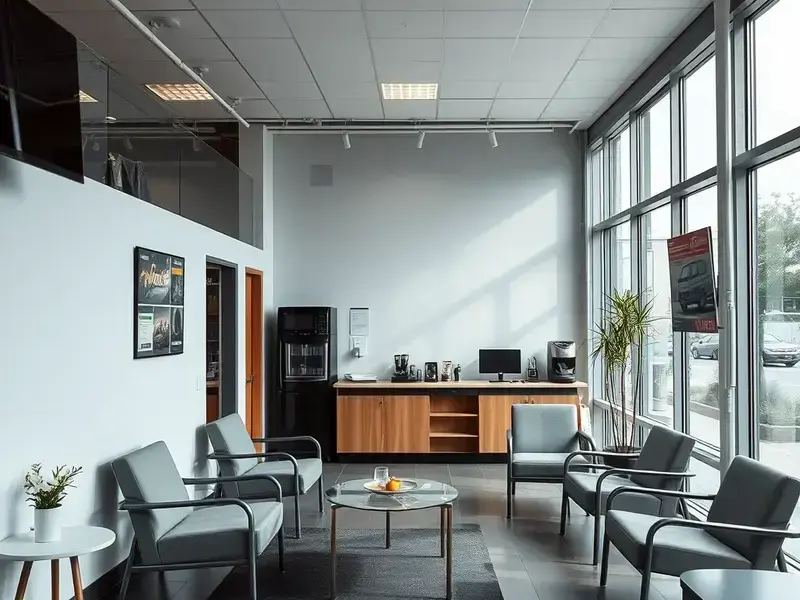 Comfortable customer waiting area