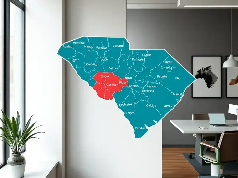 Service area map covering Westminster, SC and surrounding areas